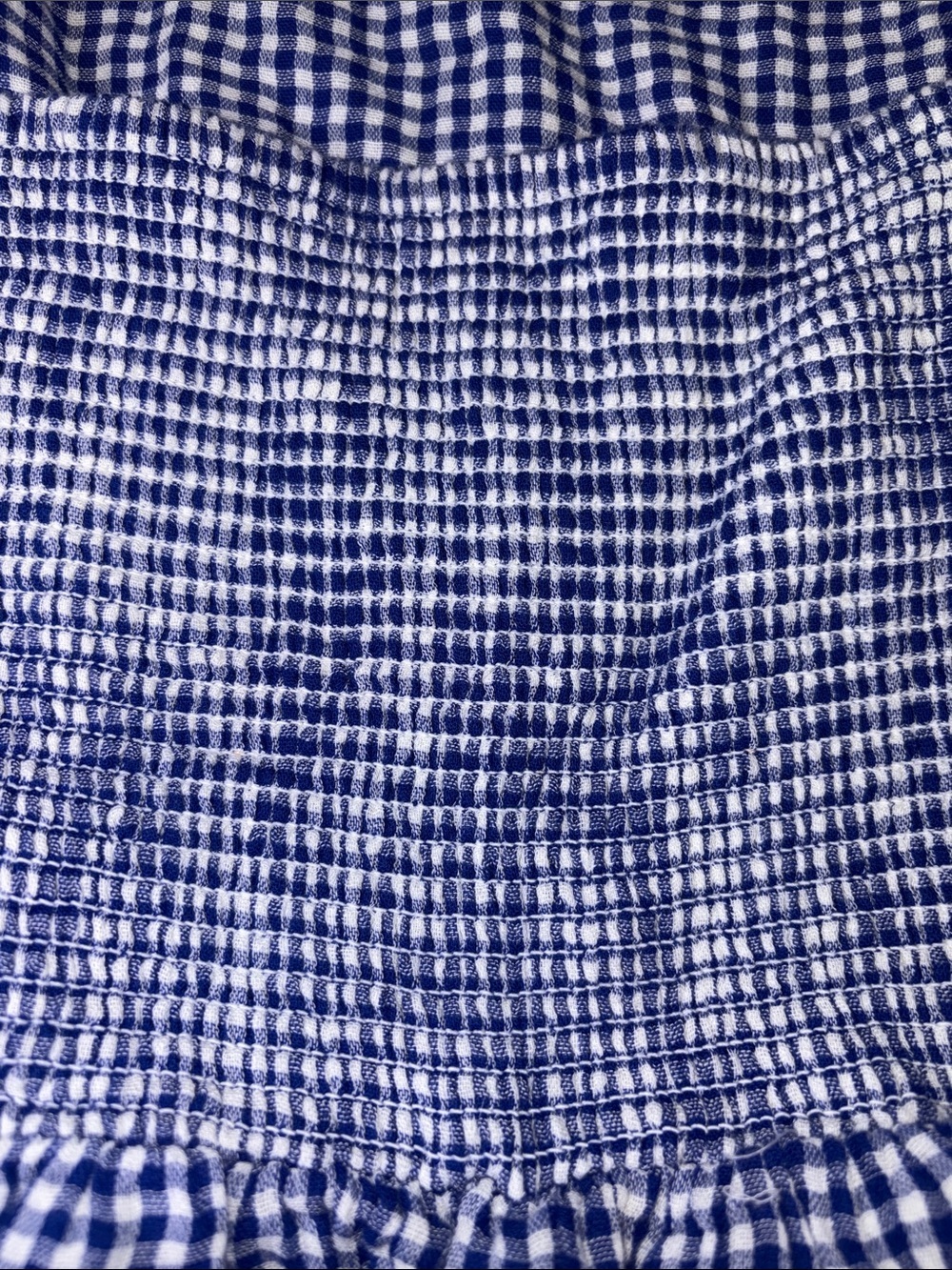 Old Navy Blue Gingham Tie-Strap Peplum Cami Plus Size 3X & 4X - Picture 12 of 12